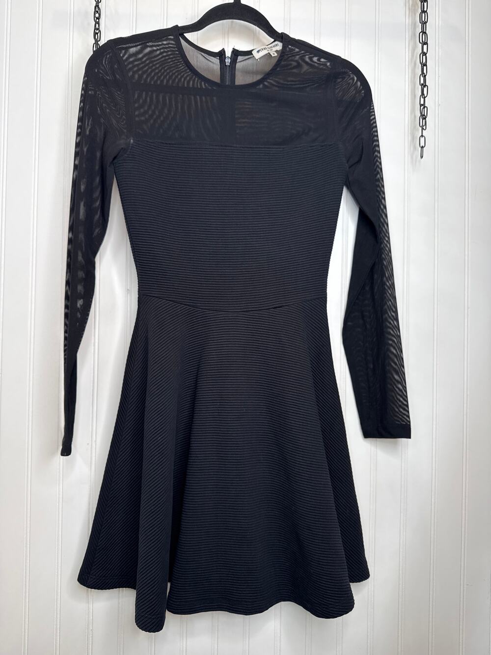 Opening Ceremony Black Mini Dress LBD Long Sleeve Classic Party Womens Size XS